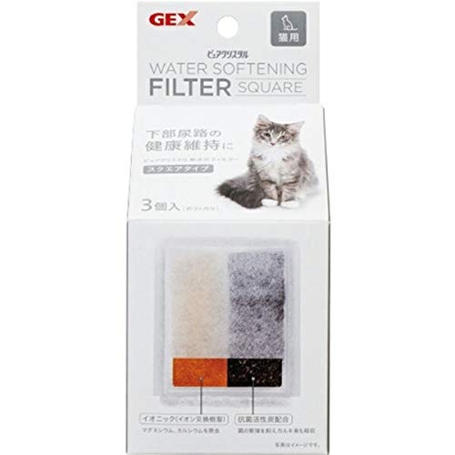 Amazon | ピュアクリスタル 軟水化フィルタースクエアタイプ 猫用 3枚